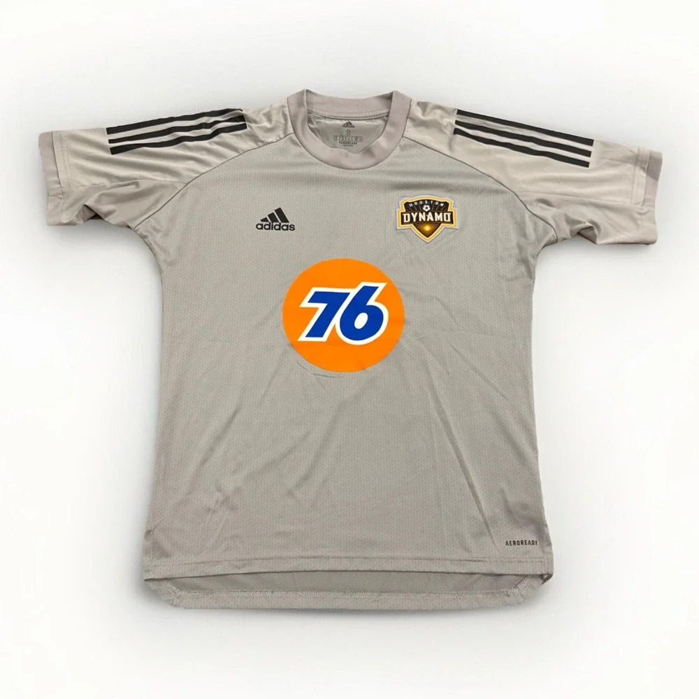 Adidas Soccer Jersey Mens S Climacool MLS Houston Dynamo Shirt Gray 2018 Kit
